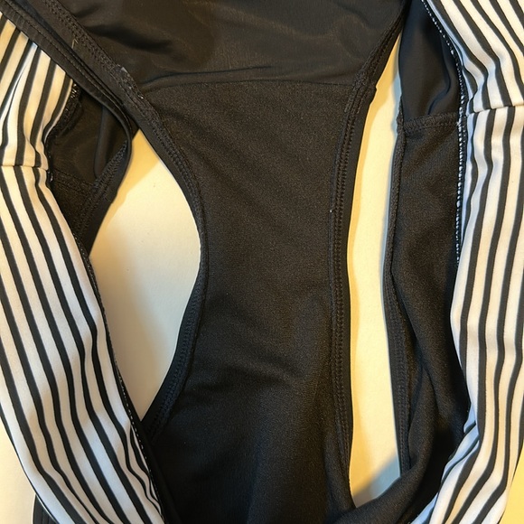 Panache Swim Bottom Size Large High Rise Anya Stripe Fold-Over Bikini Bottom - Picture 9 of 10